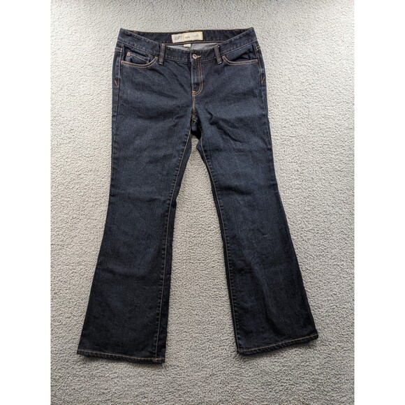 Ann Taylor LOFT Women's size 10 Dark Wash Denim Flare Jeans - Picture 2 of 14